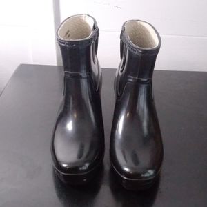 Hunter Women's Bkack Wedge Rainboot